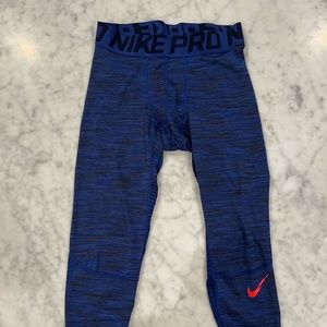 Nike Pro Men's Tights Blue/Black Marl